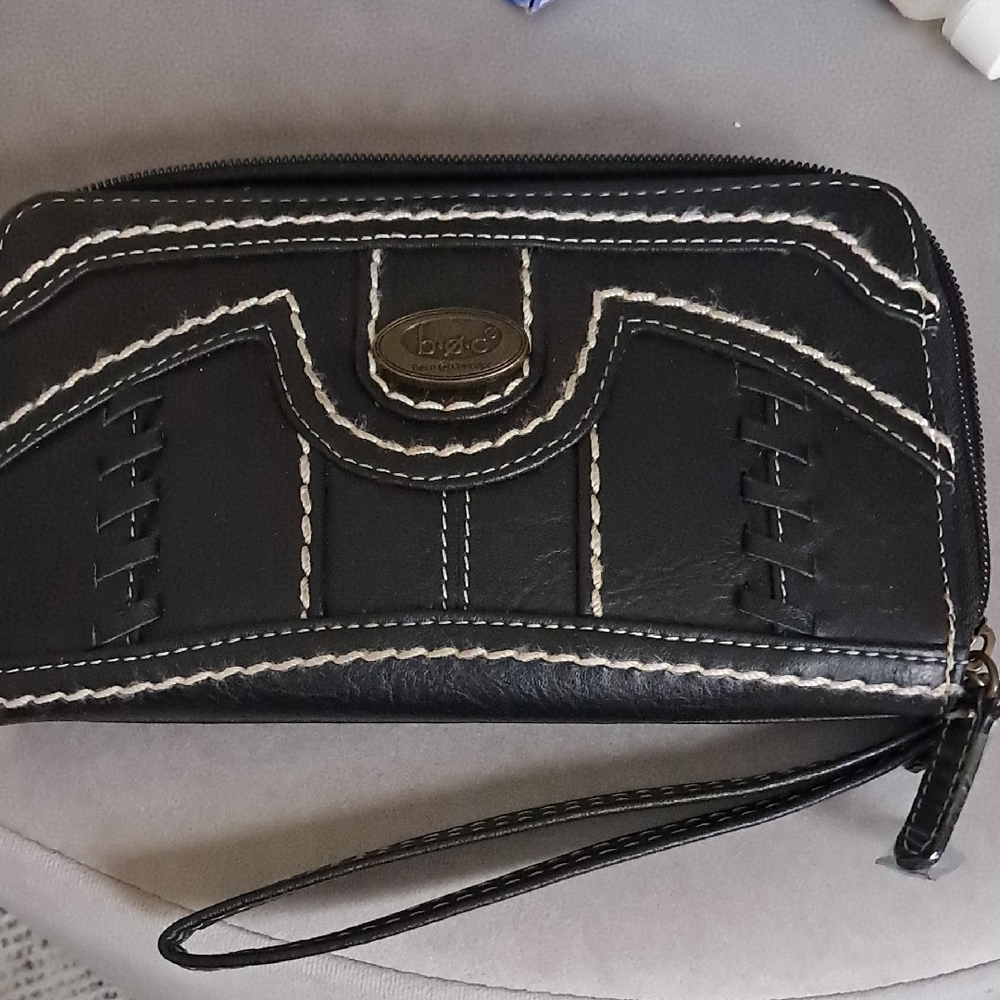 b.o.c. Black Wallet with White Accents